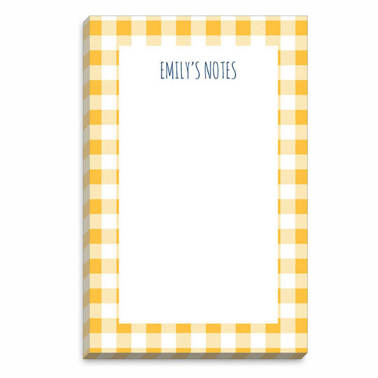 Yellow Gingham Border Notepads